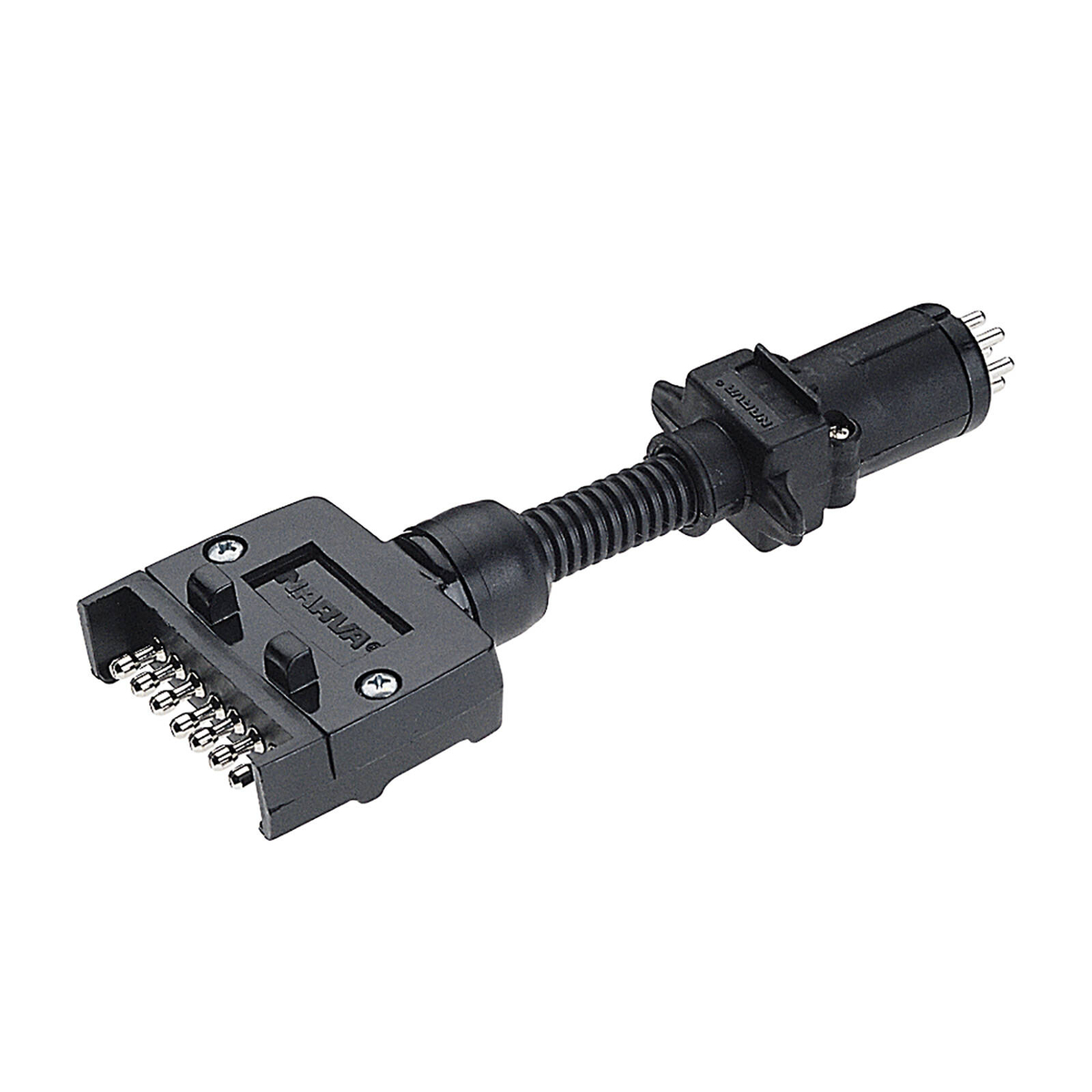 Narva 7 Pin Flat Socket On Car To 7 Pin Small Round Plug On Trailer ...