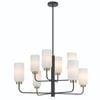 Telbix Black Matt/Opal Sebring 8 Light Pendant