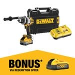 DeWALT 18V XR Premium 3 Speed Hammer Drill Driver 8.0Ah Kit DCD1007WW1T-XE