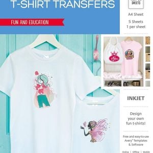 Avery Inspired T-Shirt Transfer - clear transfer sheets - 5 sheets