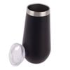 Oasis Stainless Steel Insulated Champagne Flute Double Walled 180ml Onyx