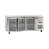 Exquisite Three Glass Doors Underbench Storage Refrigerators Slimline 386 Litre