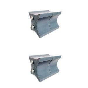 2x 2pc AgBoss Equestrian Show Jumping Keyhole Jump Cup Inserts Grey