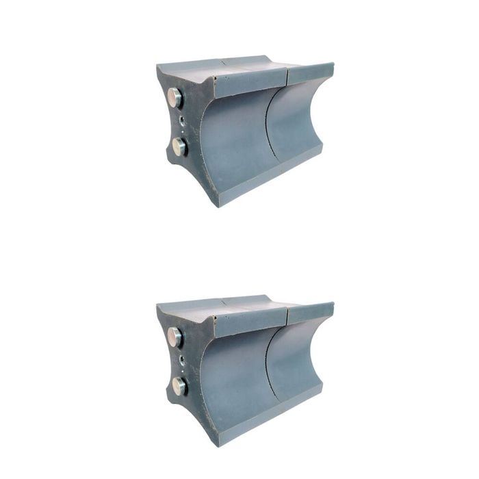 2x 2pc AgBoss Equestrian Show Jumping Keyhole Jump Cup Inserts Grey