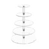 Provecta 5-Tier Premium Acrylic Cupcake Stand – Elegant Clear Display Stand for Weddings & Events