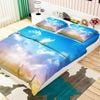 3D Bright Blue Sky 3 Bedding Set Pillowcases Quilt Duvet Cover Set Queen King