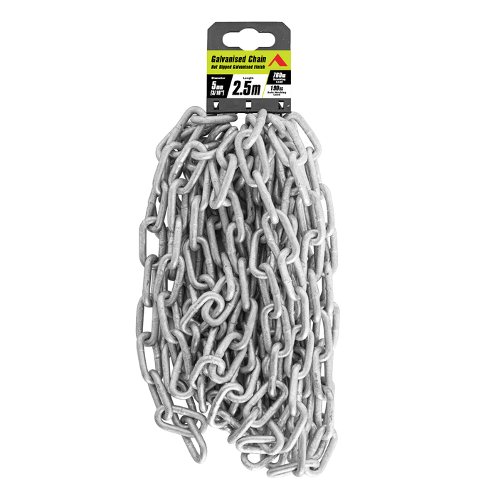 Pinnacle 5mm 3/16" x 2.5m Galvanised Chain