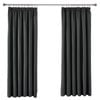 Village 240 x 205cm Textured Pencil Pleat Blockout Curtain - Pair