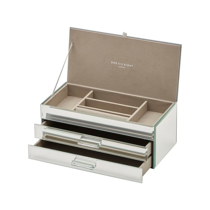 One Six Eight London Gabriella Mirror Large Jewellery Box