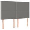vidaXL Headboards Upholstered Wall Bed Header 4 pcs Dark Grey 72 cm Fabric