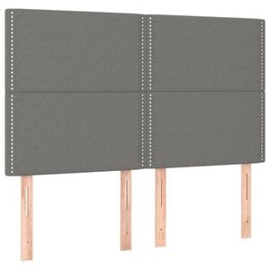 vidaXL Headboards Upholstered Wall Bed Header 4 pcs Dark Grey 72 cm Fabric