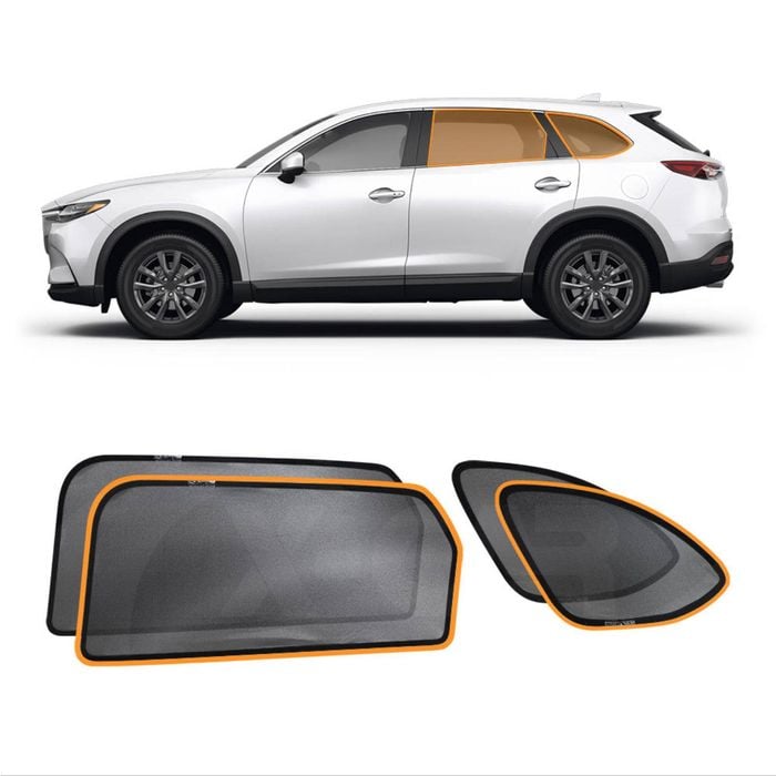 Port Rear Window Sun Shade for Mazda CX-9 CX9 2016-2024 Magnetic Car Sun Blind Mesh