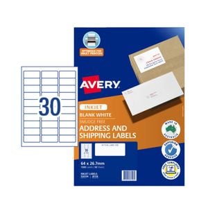 Avery Quick Peel Inkjet Addressing Label 50pcs (30/sheet)