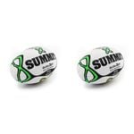 2PK Summit Global Evolution Rugby League Ball 2.0 Size 5 - White/Green