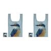2PK Ashdene Plastic 64x36cm Modern Birds Kingfisher Shopping Bag
