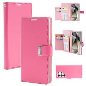 Goospery Rich Diary For Galaxy S24 Ultra - Hot Pink