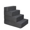 Pawz Dog Ramp 4 Steps High-Density Foam Climbing Aid for Bed and Couch Grey