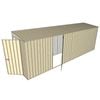 Build-A-Shed 1.2 x 6.0 x 2.0m Tunnel Shed Tunnel Hinged Door with 1 Hinged Side Door - Cream