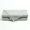 Bianca 300TC Heston Cotton Percale Sheet Set Silver Super King