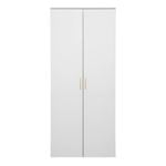 European Cabinetry White Slim Scandi Brass Stockholm Storage Cupboard