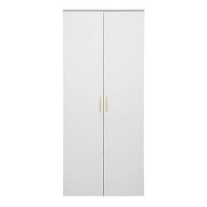 European Cabinetry White Slim Scandi Brass Stockholm Storage Cupboard