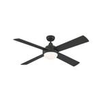 Mercator Grid Connect Smart 132cm Black 4 Blades Grange Ceiling Fan With Tricolour LED