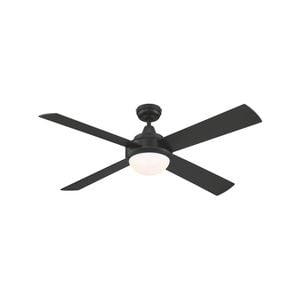 Mercator Grid Connect Smart 132cm Black 4 Blades Grange Ceiling Fan With Tricolour LED