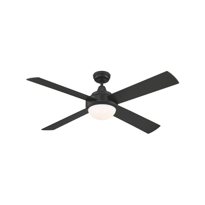 Mercator Grid Connect Smart 132cm Black 4 Blades Grange Ceiling Fan With Tricolour LED