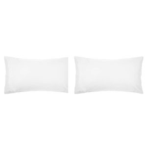 2x Bambury Home Living Decorative King Chateau Pillowcase White 52 x 95cm