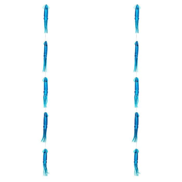 2PK Sea Pro 5 Squid Daisy Chain Offshore Trolling Lure 25.5x14cm - Blue