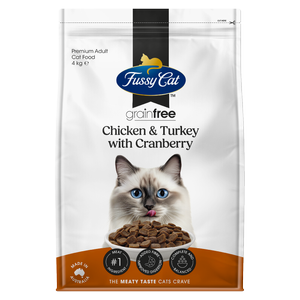 Fussy Cat 4kg Grain Free Chicken & Turkey with Cranberry Dry Cat Food