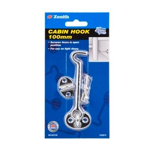 Zenith Cabin Hook 100mm Chrome Plated