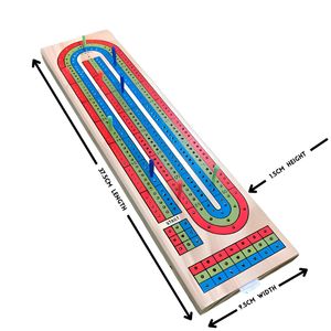 Wooden 3 Track Cribbage Board
