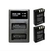 2x Battery and Charger for Nikon D40 D60 D3000 D5000 EN-EL9 EN-EL9a EN-EL9E Camera Camcorder
