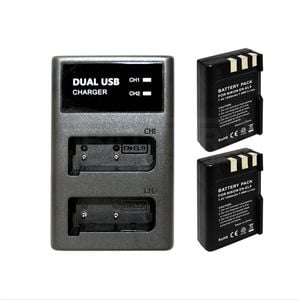 2x Battery and Charger for Nikon D40 D60 D3000 D5000 EN-EL9 EN-EL9a EN-EL9E Camera Camcorder