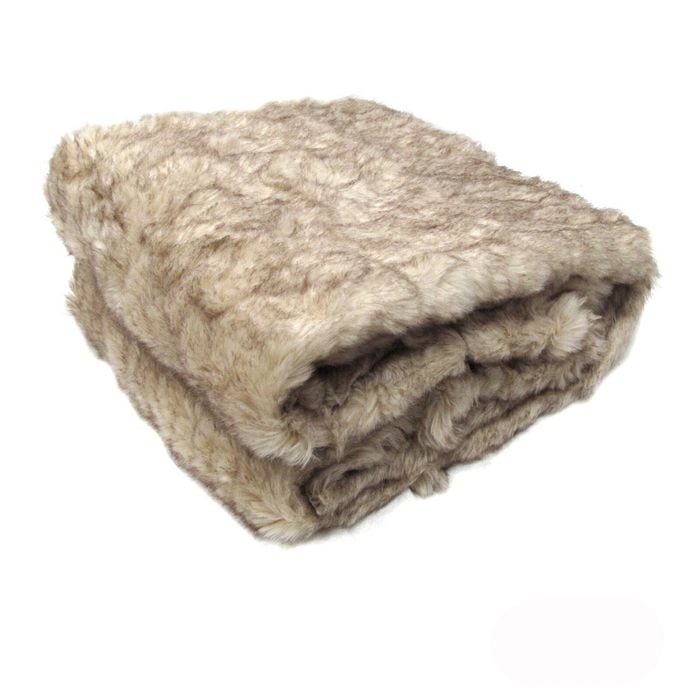 Dale Animal Faux Fur Throw Rug 127 x 152 cm Meerkat