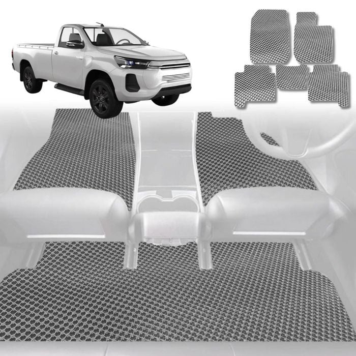 6D Diamond Car Floor Mats for Toyota Hilux Single Cab 2015-Current-Outback GT