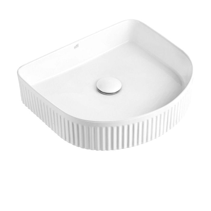 Attica 415mm Gloss White Arch Fluted Basin