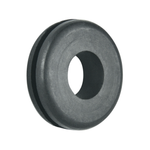 Pinnacle 3/8" x 1/2" Black Wiring Grommet - 6 Pack