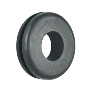Pinnacle 3/8" x 1/2" Black Wiring Grommet - 6 Pack