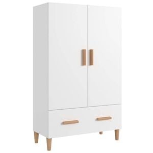 vidaXL Highboard White Engineered Wood Sideboard Storage Cabinet Cupboard