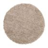 Loopsie-120cm X 120cm-nakoni Beige Shag Round Rug