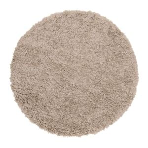 Loopsie-120cm X 120cm-nakoni Beige Shag Round Rug