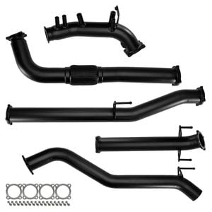 Ignite Exhausts Turbo Back For Toyota Hilux 2.8l 3.5" No Cat With Straight Pipe Only Black Aluminised Steel