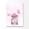 Pink Floral Perfume Butterflies  Print 100% Australian Made 100 x 150cm  (Stretched)