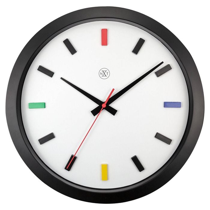 NeXtime 36cm Mix Silent Analogue Battery Operated Round Wall Clock