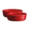 2pc Emile Henry 12cm Creme Brulees Baking Bowl Set Burgundy
