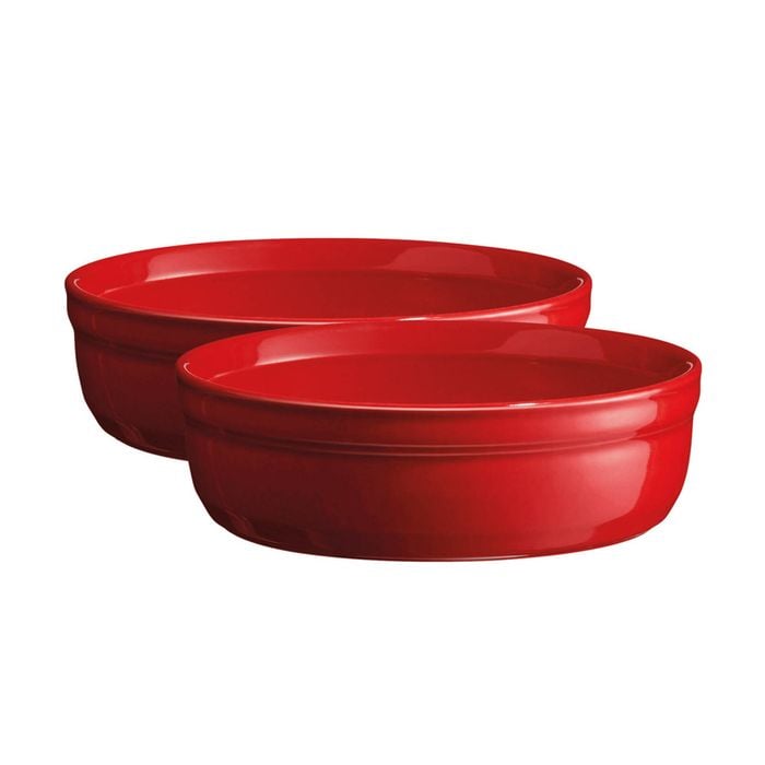 2pc Emile Henry 12cm Creme Brulees Baking Bowl Set Burgundy