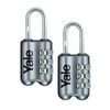 Yale Grey Combination Padlock - 2 Pack