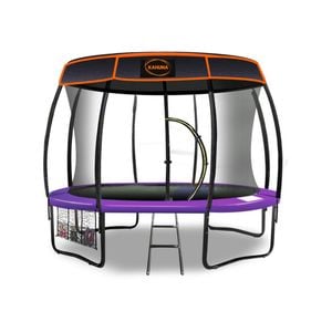 Kahuna Trampoline 16 Ft With Roof Cover - Purple